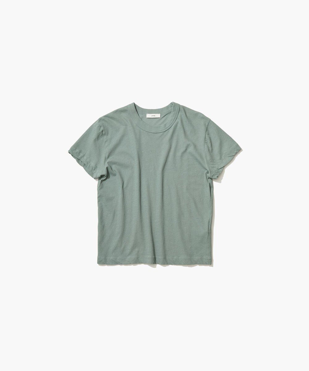 【エイトン/ATON】のFRESCA SINGLE JERSEY コンパクトTシャツ インテリア・キッズ・メンズ・レディースファッション・服の通販 founy(ファニー) 　ファッション　Fashion　レディースファッション　Fashion for Women　トップス・カットソー　Cut & Sew Tops　シャツ・ブラウス・オフィスカジュアル　Elegant Blouses & Button-Ups　ロングTシャツ・Tシャツ　Longline T-Shirts & Tees　カットソー・ベーシックTシャツ　Cut-and-Sewn Tops / Stretch Tees & Basics　インド　Indian Textile　春　Spring　カットソー　Cut and Sewn Top　コンパクト　Compact, Small Size　サマー　Summer, Summer Style　スタンダード　Standard, Basic　タンク　Tank Top, Sleeveless Top　S/S・春夏　SS, Spring/Summer, Warm Season　夏　Summer　GREEN|ID: prp329100004473785 ipo3291000000033330994