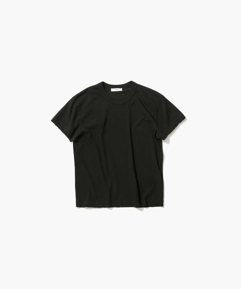 【エイトン/ATON】のFRESCA SINGLE JERSEY コンパクトTシャツ インテリア・キッズ・メンズ・レディースファッション・服の通販 founy(ファニー) 　ファッション　Fashion　レディースファッション　Fashion for Women　トップス・カットソー　Cut & Sew Tops　シャツ・ブラウス・オフィスカジュアル　Elegant Blouses & Button-Ups　ロングTシャツ・Tシャツ　Longline T-Shirts & Tees　カットソー・ベーシックTシャツ　Cut-and-Sewn Tops / Stretch Tees & Basics　インド　Indian Textile　春　Spring　カットソー　Cut and Sewn Top　コンパクト　Compact, Small Size　サマー　Summer, Summer Style　スタンダード　Standard, Basic　タンク　Tank Top, Sleeveless Top　S/S・春夏　SS, Spring/Summer, Warm Season　夏　Summer　BLACK|ID: prp329100004473785 ipo3291000000033330996