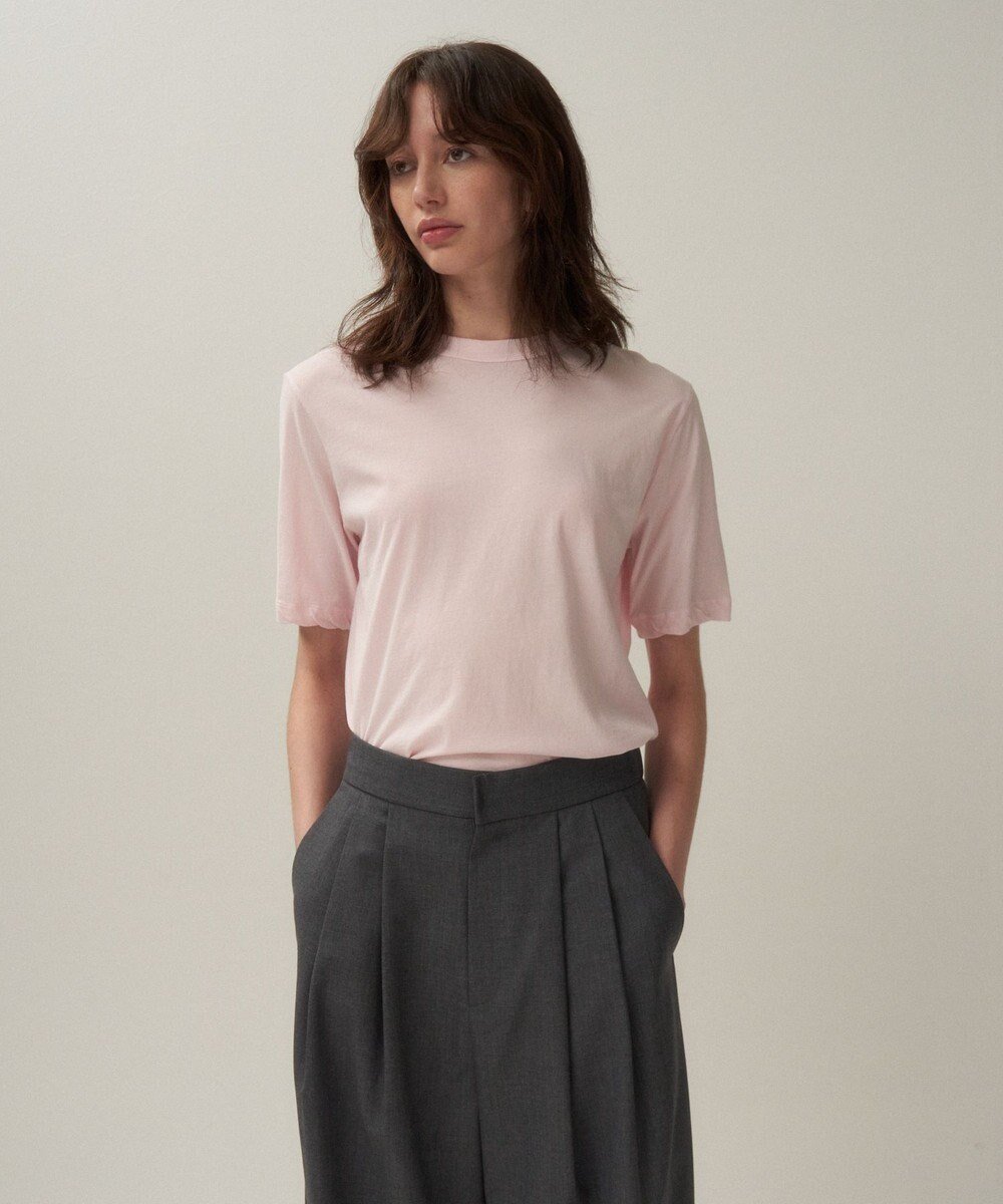 【エイトン/ATON】のFRESCA SINGLE JERSEY スタンダードTシャツ インテリア・キッズ・メンズ・レディースファッション・服の通販 founy(ファニー) 　ファッション　Fashion　レディースファッション　WOMEN　トップス・カットソー　Tops/Tshirt　シャツ/ブラウス　Shirts/Blouses　ロング / Tシャツ　T-Shirts　カットソー　Cut and Sewn　インド　India　インナー　Inner　春　Spring　カットソー　Cut And Sew　コンパクト　Compact　サマー　Summer　スタンダード　Standard　タンク　Tank　レギュラー　Regular　S/S・春夏　Ss・Spring/Summer　夏　Summer　PINK|ID: prp329100004473795 ipo3291000000032039841