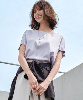 【23区/NIJYUSANKU】の【洗える】スムースデザイン フレンチスリーブ Tシャツ 人気、トレンドファッション・服の通販 founy(ファニー) ファッション Fashion レディースファッション WOMEN トップス・カットソー Tops/Tshirt シャツ/ブラウス Shirts/Blouses ロング / Tシャツ T-Shirts カットソー Cut and Sewn オレンジ Orange 春 Spring 洗える Washable カットソー Cut And Sew 吸水 Water Absorption シンプル Simple スリット Slit スリーブ Sleeve トリミング Trimming バランス Balance フォルム Form フレア Flare フレンチ French S/S・春夏 Ss・Spring/Summer 夏 Summer 2025年 2025 2025春夏・S/S Ss,Spring/Summer,2025 |ID:prp329100004473846