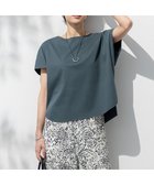 【23区/NIJYUSANKU】の【汗じみ防止/洗える】スムースデザイン フレンチスリーブ Tシャツ ダークグリーン系|ID:prp329100004473846