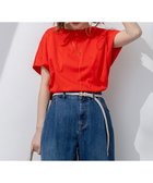 【23区/NIJYUSANKU】の【汗じみ防止/洗える】スムースデザイン フレンチスリーブ Tシャツ オレンジ系|ID:prp329100004473846