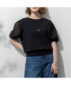【23区/NIJYUSANKU】の【洗える】シアーチェッククロスコンビ ニット ブラック系|ID:prp329100004473860