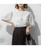 【23区/NIJYUSANKU】の【洗える】シアーチェッククロスコンビ ニット ホワイト系|ID: prp329100004473860 ipo3291000000032758043