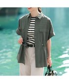 【23区/NIJYUSANKU】の【洗える】ライトシアーマットクロス ミリタリーディティール シャツ カーキ系|ID: prp329100004473876 ipo3291000000032010510