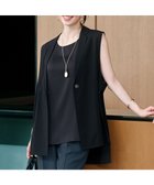 【23区/NIJYUSANKU】の【洗える】ライトシアーマットクロス ジレ ブラック系|ID:prp329100004473880