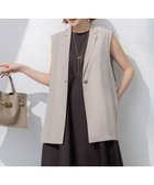 【23区/NIJYUSANKU】の【洗える】ライトシアーマットクロス ジレ ベージュ系|ID:prp329100004473880