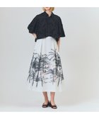 【グレース コンチネンタル/GRACE CONTINENTAL】のプラージュプリントタックスカート ホワイト|ID: prp329100004473892 ipo3291000000031834783