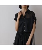 【グレース コンチネンタル/GRACE CONTINENTAL】のメッシュポンチョシャツ ブラック|ID: prp329100004473894 ipo3291000000031834787