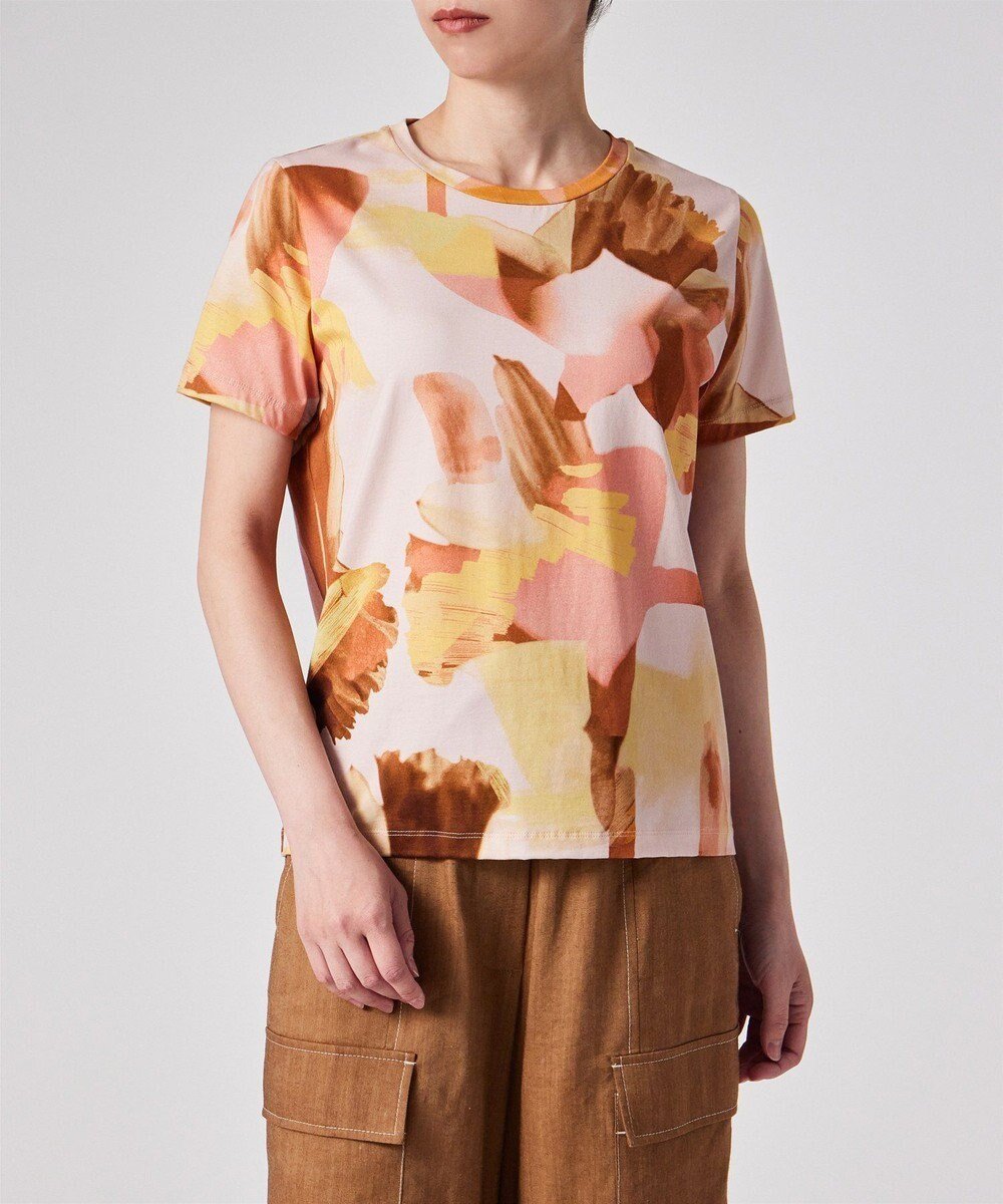 【ポール スミス/Paul Smith】のFloral Paint Studies 半袖Tシャツ インテリア・キッズ・メンズ・レディースファッション・服の通販 founy(ファニー) 　ファッション　Fashion　レディースファッション　WOMEN　トップス・カットソー　Tops/Tshirt　シャツ/ブラウス　Shirts/Blouses　ロング / Tシャツ　T-Shirts　カットソー　Cut and Sewn　おすすめ　Recommend　カットソー　Cut And Sew　リゾート　Resort　ワーク　Work　半袖　Short Sleeve　夏　Summer　S/S・春夏　Ss・Spring/Summer　A/W・秋冬　Aw・Autumn/Winter・Fw・Fall-Winter　ブラウン|ID: prp329100004473950 ipo3291000000032026112