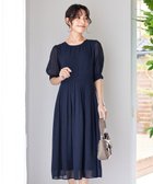 【ティアクラッセ/Tiaclasse】の【洗える】シフォンワンピース ネイビー|ID: prp329100004473954 ipo3291000000031525028