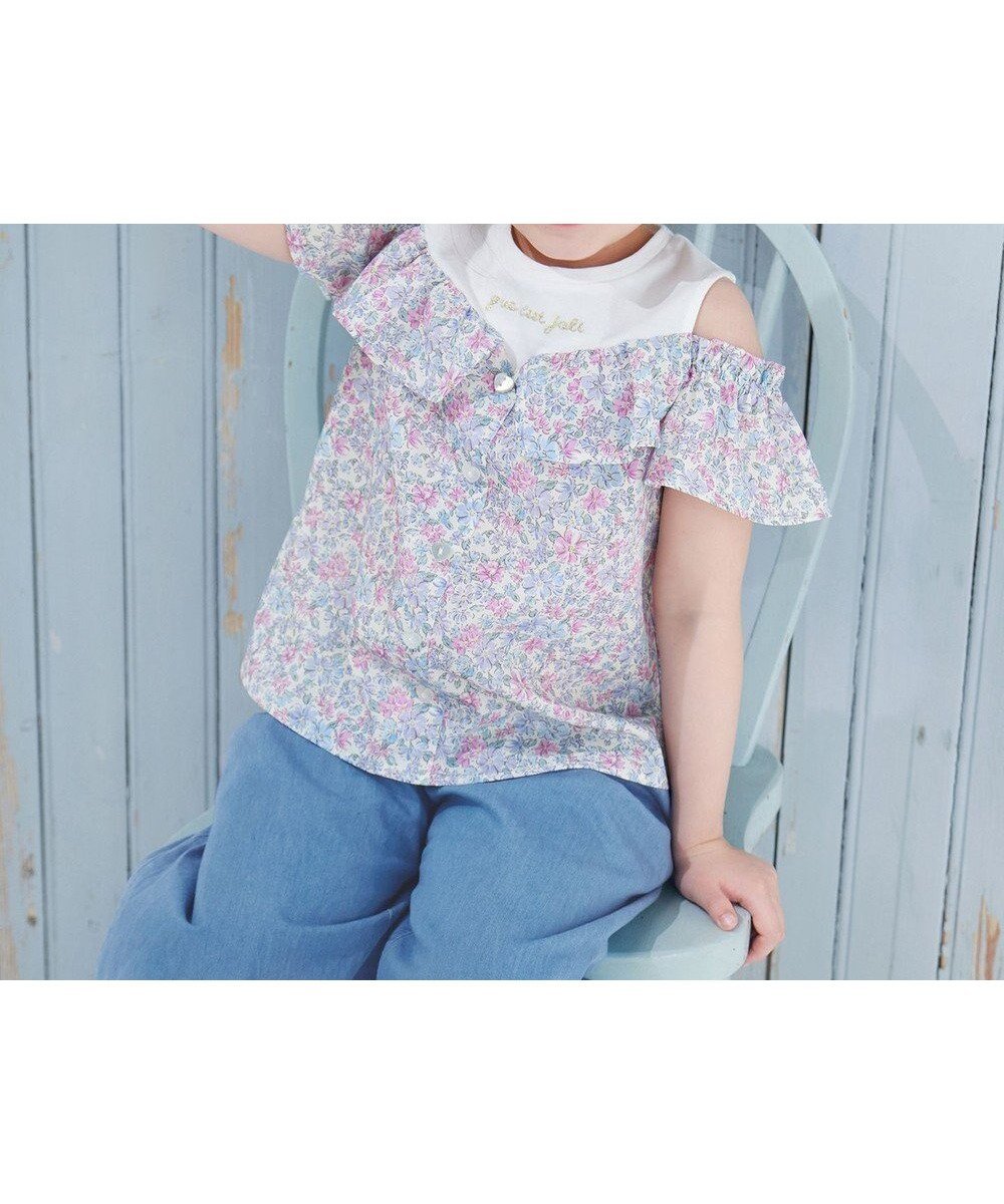 【エニィ/ANY / KIDS】のオフショルダー フリル ブラウス 人気、トレンドファッション・服の通販 founy(ファニー) 　ファッション　Fashion　キッズファッション　Fashion for Kids　トップス・カットソー　Cut & Sew Tops　春　Spring　ショート　Short, Short Length　セットアップ　Set-Up, Coordinated Outfit　フリル　Frill, Ruffle　ポケット　Pocket, Pocket Detail　ラベンダー　Lavender　S/S・春夏　SS, Spring/Summer, Warm Season　おすすめ　Recommended / Our Picks　夏　Summer　 other-1|ID: prp329100004475259 ipo3291000000034594893