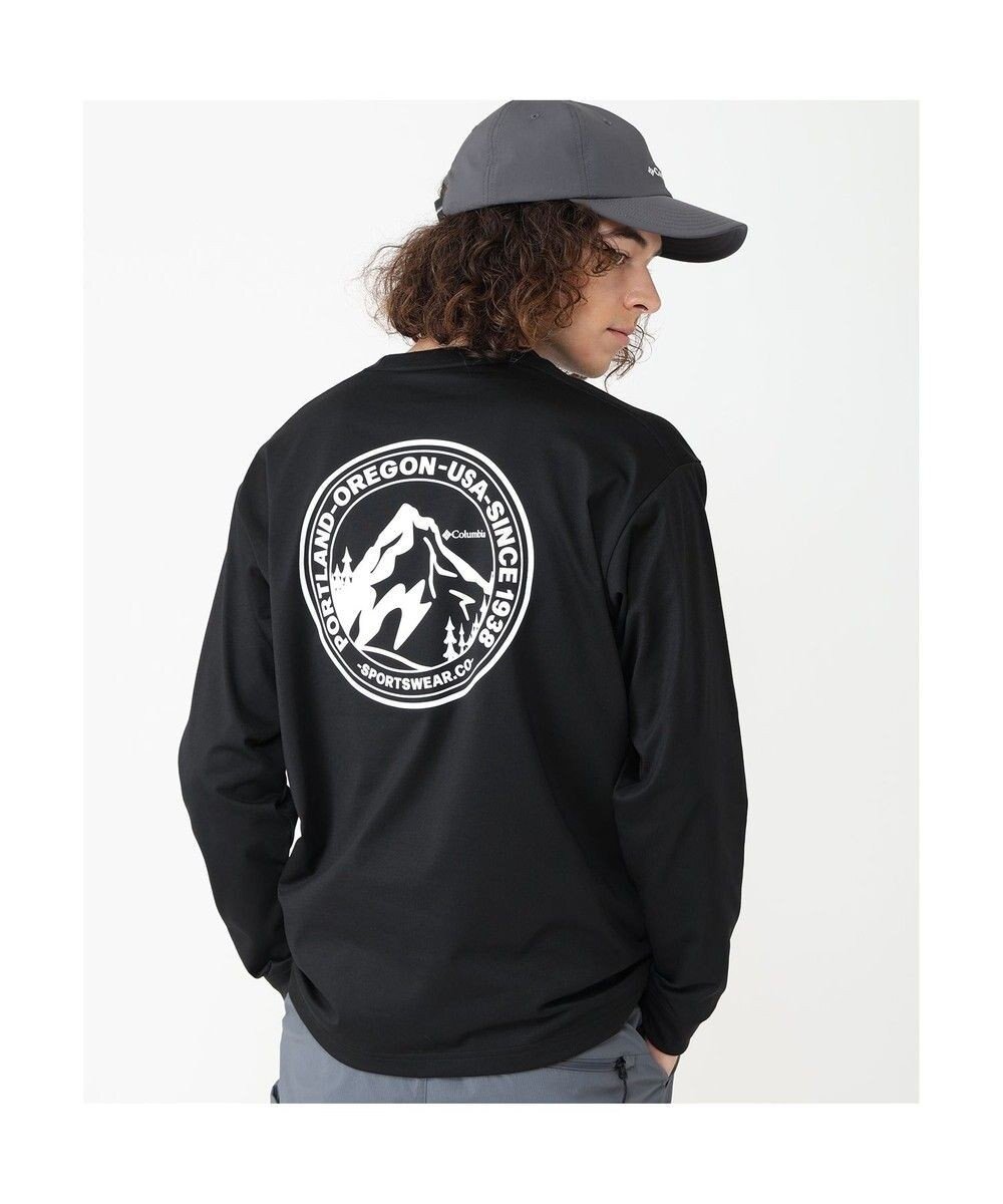 【コロンビア/Columbia / MEN】のColumbia/ アーバンハイクグラフィックロングスリーブTシャツ /コロンビア インテリア・キッズ・メンズ・レディースファッション・服の通販 founy(ファニー) 　ファッション　Fashion　メンズファッション　Fashion for Men　トップス・カットソー　Cut & Sew Tops　メンズシャツ　Shirts　アウトドア　Outdoor Clothing　カットソー　Cut and Sewn Top　グラフィック　Graphic, Graphic Design　トレンド　Trend, Trending Now　長袖　Long Sleeve, Full Sleeve　パターン　Pattern, Design Print　フィット　Fit, Slim Fit　リラックス　Relax, Relaxed Fit　A/W・秋冬　Autumn/Winter　S/S・春夏　SS, Spring/Summer, Warm Season　おすすめ　Recommended / Our Picks　夏　Summer　Black、 Back Print|ID: prp329100004475284 ipo3291000000033551863