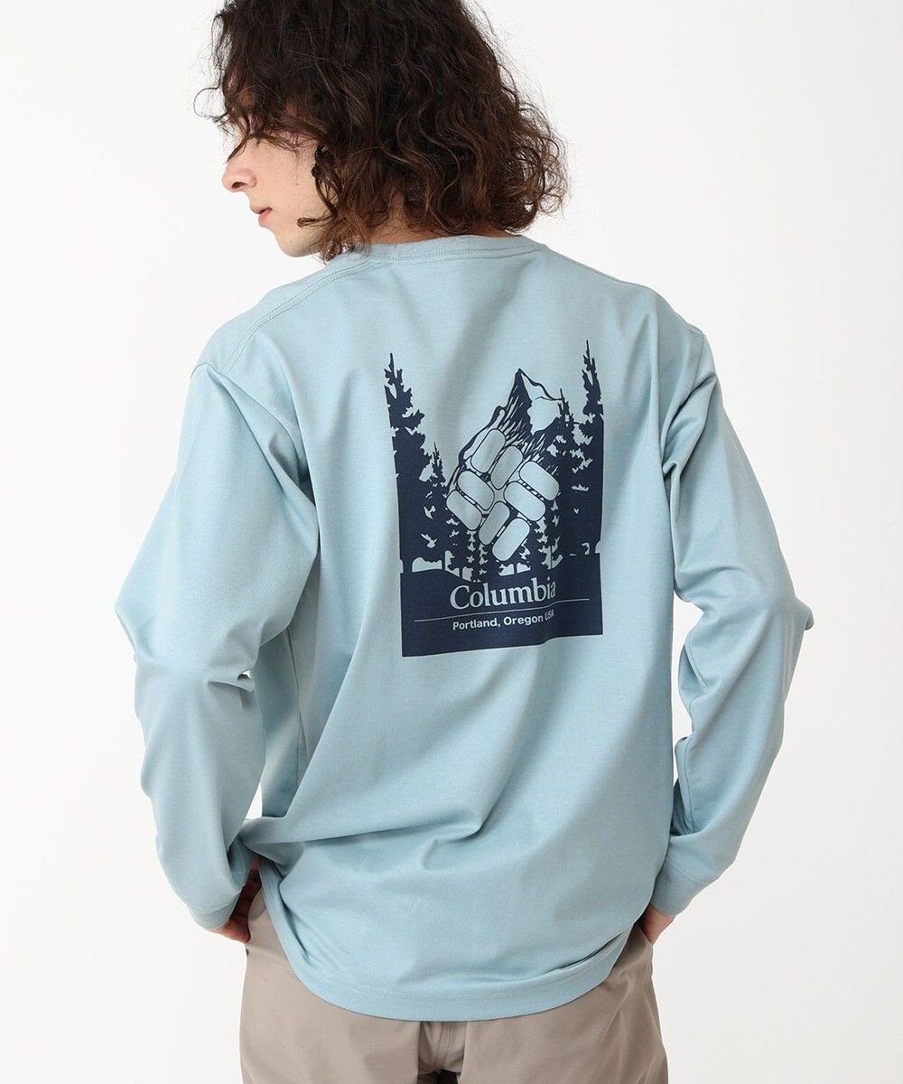 【コロンビア/Columbia / MEN】のColumbia/ アーバンハイクグラフィックロングスリーブTシャツ /コロンビア インテリア・キッズ・メンズ・レディースファッション・服の通販 founy(ファニー) 　ファッション　Fashion　メンズファッション　Fashion for Men　トップス・カットソー　Cut & Sew Tops　メンズシャツ　Shirts　アウトドア　Outdoor Clothing　カットソー　Cut and Sewn Top　グラフィック　Graphic, Graphic Design　トレンド　Trend, Trending Now　長袖　Long Sleeve, Full Sleeve　パターン　Pattern, Design Print　フィット　Fit, Slim Fit　リラックス　Relax, Relaxed Fit　A/W・秋冬　Autumn/Winter　S/S・春夏　SS, Spring/Summer, Warm Season　おすすめ　Recommended / Our Picks　夏　Summer　Crushed Blue、 Logo Back Print|ID: prp329100004475284 ipo3291000000033551868