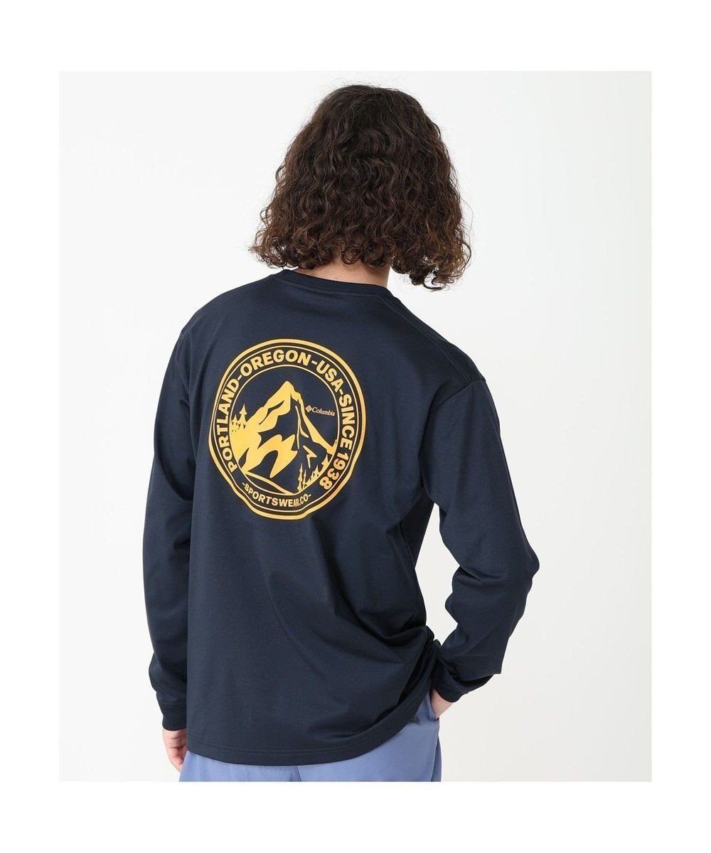 【コロンビア/Columbia / MEN】のColumbia/ アーバンハイクグラフィックロングスリーブTシャツ /コロンビア インテリア・キッズ・メンズ・レディースファッション・服の通販 founy(ファニー) 　ファッション　Fashion　メンズファッション　Fashion for Men　トップス・カットソー　Cut & Sew Tops　メンズシャツ　Shirts　おすすめ　Recommended / Our Picks　アウトドア　Outdoor Clothing　カットソー　Cut and Sewn Top　グラフィック　Graphic, Graphic Design　トレンド　Trend, Trending Now　パターン　Pattern, Design Print　フィット　Fit, Slim Fit　リラックス　Relax, Relaxed Fit　夏　Summer　S/S・春夏　SS, Spring/Summer, Warm Season　A/W・秋冬　Autumn/Winter　長袖　Long Sleeve, Full Sleeve　Collegiate Navy、 Back Print|ID: prp329100004475284 ipo3291000000034210196