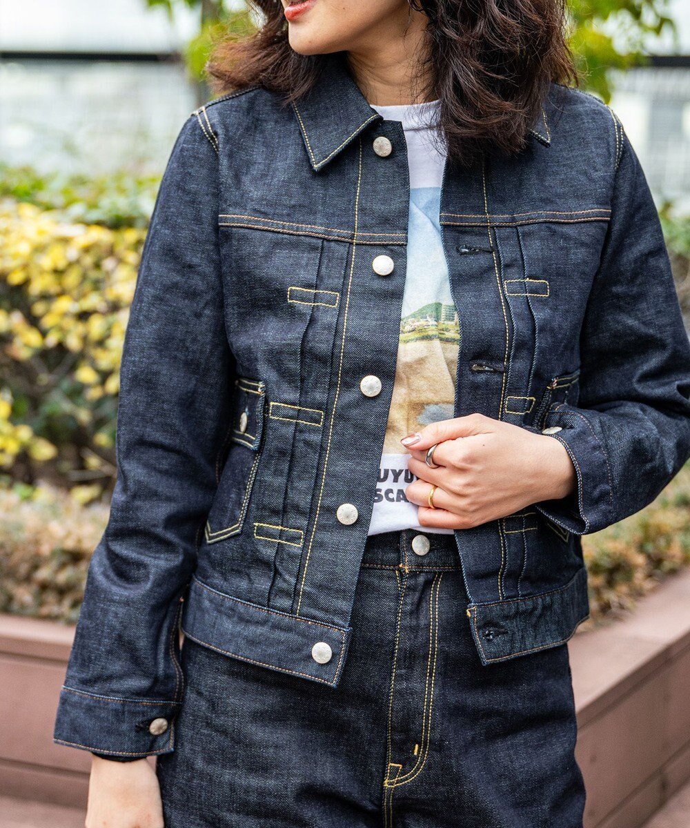 【サキュウ/caqu】の【洗える/ストレッチ】modern jacket type 2nd. デニムジャケット 人気、トレンドファッション・服の通販 founy(ファニー) 　ファッション　Fashion　レディースファッション　WOMEN　アウター　Coat Outerwear　ジャケット　Jackets　デニムジャケット　Denim Jackets　インディゴ　Indigo　ヴィンテージ　Vintage　洗える　Washable　ジャケット　Jacket　ジーンズ　Jeans　ストレッチ　Stretch　センター　Center　デニム　Denim　プリーツ　Pleats　モダン　Modern　リラックス　Relax　レギュラー　Regular　ワーク　Work　A/W・秋冬　Aw・Autumn/Winter・Fw・Fall-Winter　S/S・春夏　Ss・Spring/Summer　夏　Summer　 other-1|ID: prp329100004475316 ipo3291000000031965010