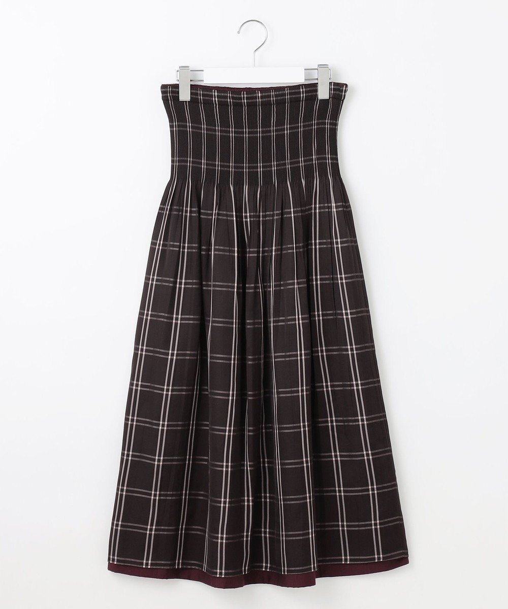 【自由区/JIYU-KU】の【WEB限定】キュプラジャカードリバーシブル スカート 人気、トレンドファッション・服の通販 founy(ファニー) 　ファッション　Fashion　レディースファッション　Fashion for Women　スカート　Skirts　シンプル　Simple, Minimal　ジャカード／ジャガード　Jacquard, Woven Pattern　チェック　Check, Plaid, Tartan　プリーツ　Pleats, Pleated　ランダム　Random, Irregular　リバーシブル　Reversible, Two-Sided　無地　Plain, Solid Color　A/W・秋冬　Autumn/Winter　 other-1|ID: prp329100004475342 ipo3291000000033371617