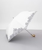 【アウロラ/AURORA】のNINA RICCI (ニナリッチ) 刺しゅうオーガンジー掛け合わせ晴雨兼用パラソル(折り畳み・トップフラット傘) オフホワイト|ID: prp329100004475351 ipo3291000000031988770