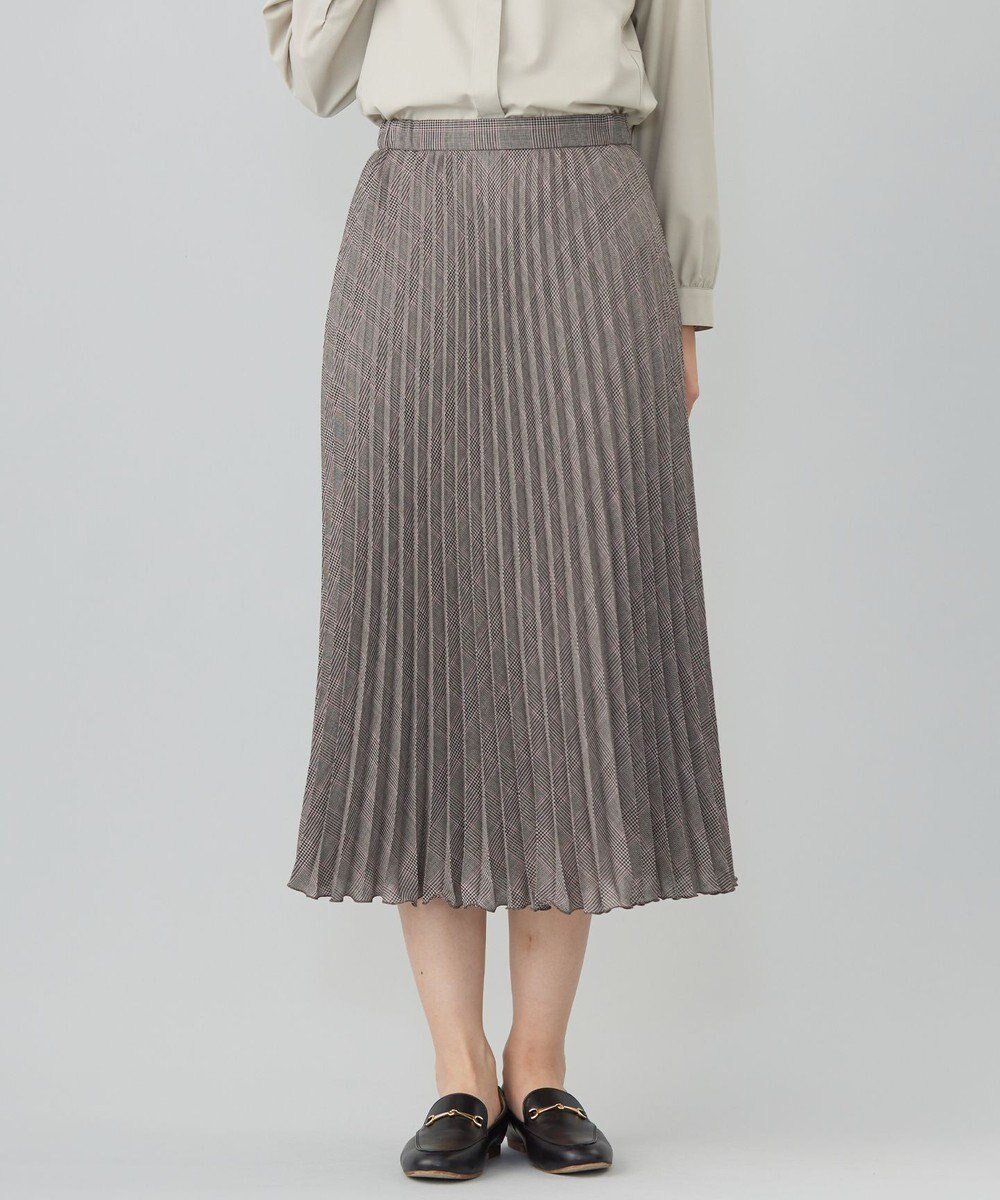 【ジェイ プレス/J.PRESS】の【洗える】テトロンレーヨンビエラ チェック プリーツ スカート インテリア・キッズ・メンズ・レディースファッション・服の通販 founy(ファニー) 　ファッション　Fashion　レディースファッション　Fashion for Women　スカート　Skirts　プリーツスカート / 上品フェミニンスタイル　Pleated Skirts　イエロー　Yellow　洗える　Machine Washable　秋　Autumn　チェック　Check, Plaid, Tartan　パープル　Purple, Violet　ピーチ　Peach, Soft Touch　プリーツ　Pleats, Pleated　ロング　Long, Long-Length　A/W・秋冬　Autumn/Winter　おすすめ　Recommended / Our Picks　エレガント 上品　Elegant　ダークブラウン×パープル系|ID: prp329100004475368 ipo3291000000035643494