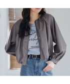 【ティアクラッセ/Tiaclasse】の【洗える】ソフトフェイクレザージップブルゾン グレー|ID: prp329100004475383 ipo3291000000031988958