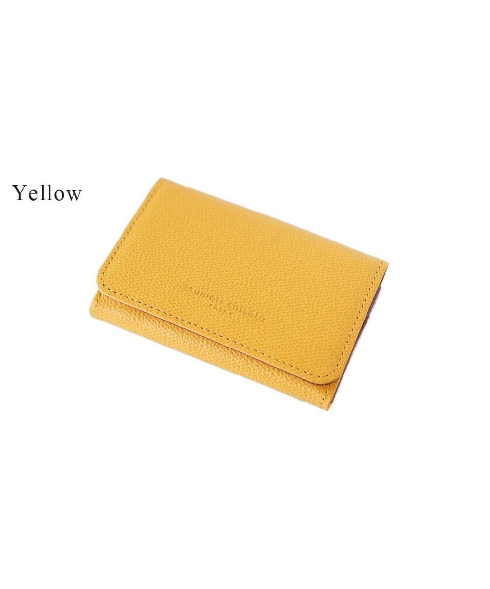 【ツモリチサト キャリー/tsumori chisato CARRY】のトリロジー 名刺入れ イタリアンレザー 日本製 インテリア・キッズ・メンズ・レディースファッション・服の通販 founy(ファニー) 　ファッション　Fashion　レディースファッション　WOMEN　財布　Wallets　カードケース/名刺入れ　Card Cases　シンプル　Simple　日本製　Made In Japan　財布　Wallet　イエロー|ID: prp329100004475385 ipo3291000000031950853
