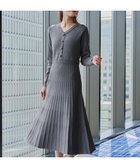 【ティアクラッセ/Tiaclasse】の【洗える】くるみ釦ニットワンピース チャコールグレー|ID: prp329100004475397 ipo3291000000031976236