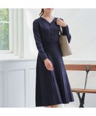 【ティアクラッセ/Tiaclasse】の【洗える】くるみ釦ニットワンピース ネイビー|ID: prp329100004475397 ipo3291000000031976237