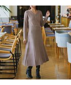 【ティアクラッセ/Tiaclasse】の【洗える】くるみ釦ニットワンピース モカ|ID: prp329100004475397 ipo3291000000035546751