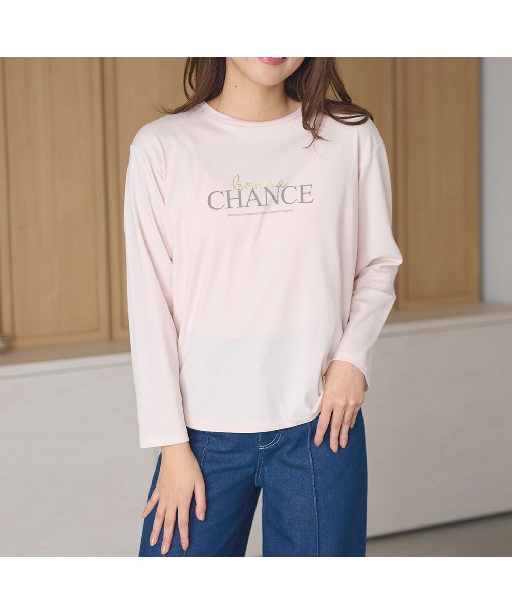 【フェルゥ/Feroux】の【洗える】プリントTシャツ インテリア・キッズ・メンズ・レディースファッション・服の通販 founy(ファニー) 　ファッション　Fashion　レディースファッション　WOMEN　トップス・カットソー　Tops/Tshirt　シャツ/ブラウス　Shirts/Blouses　ロング / Tシャツ　T-Shirts　カットソー　Cut and Sewn　カットソー　Cut And Sew　シンプル　Simple　ツイード　Tweed　トレンド　Trend　プリント　Print　ミックス　Mix　今季　This Season　洗える　Washable　A/W・秋冬　Aw・Autumn/Winter・Fw・Fall-Winter　ピンク系|ID: prp329100004475441 ipo3291000000031975755