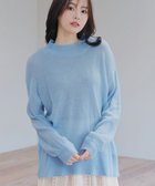 【ティアクラッセ/Tiaclasse】の【洗える】シアープルオーバーニット サックス|ID: prp329100004475468 ipo3291000000032667170