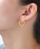 【フィービィー/phoebe】の【金属アレルギー対応】フラワーワンタッチフープピアス ゴールド/サージカルステンレス ゴールド|ID: prp329100004475478 ipo3291000000031951629