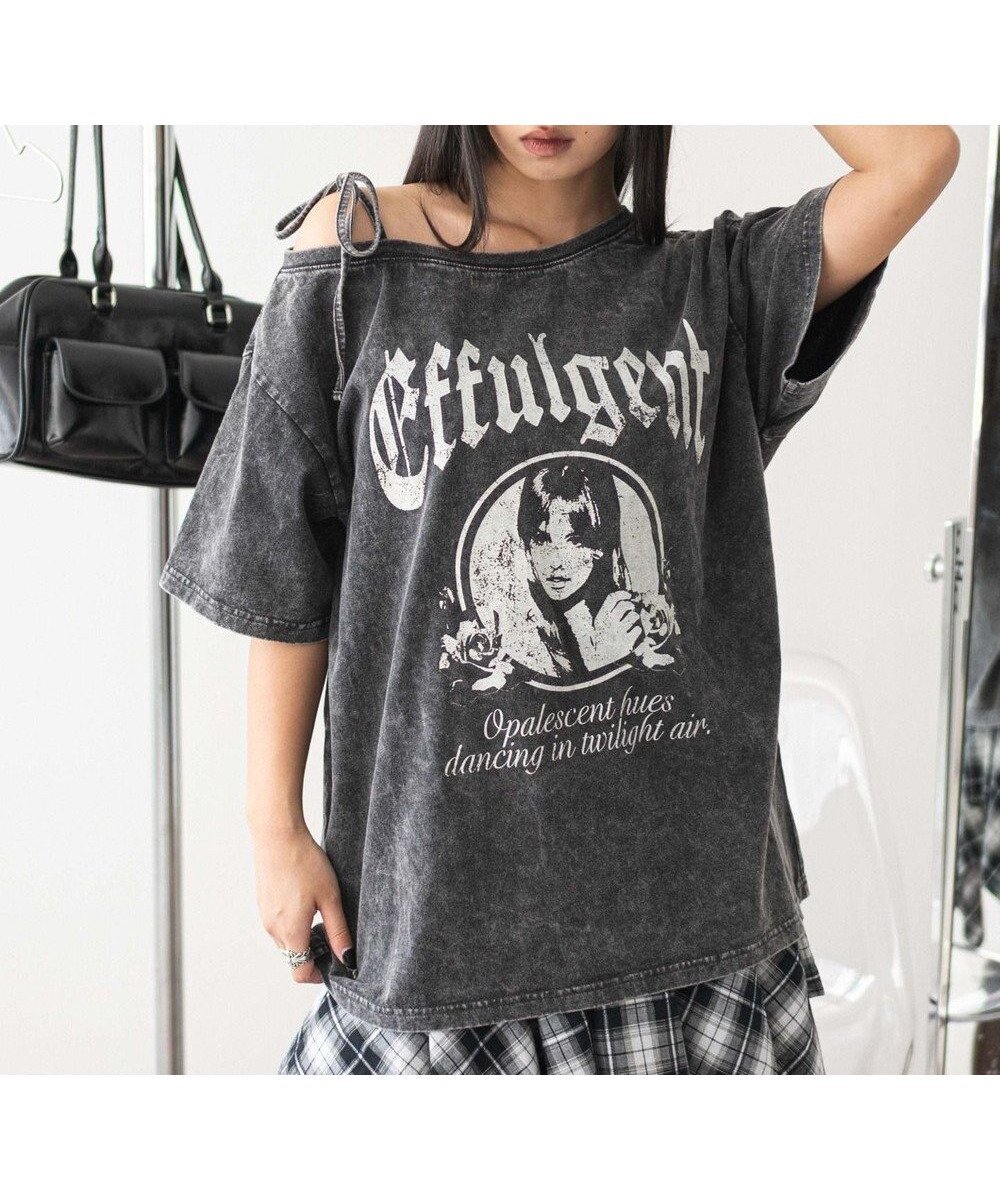 【ウィゴー/WEGO】の2WAYグラフィックワンショルBIGT インテリア・キッズ・メンズ・レディースファッション・服の通販 founy(ファニー) 　ファッション　Fashion　レディースファッション　WOMEN　トップス・カットソー　Tops/Tshirt　シャツ/ブラウス　Shirts/Blouses　ロング / Tシャツ　T-Shirts　カットソー　Cut and Sewn　インナー　Inner　ウォッシュ　Wash　春　Spring　カットソー　Cut And Sew　スマホ　Smartphone　デニム　Denim　トレンド　Trend　半袖　Short Sleeve　リボン　Ribbon　レース　Race　ワンショル　One Shoulder　S/S・春夏　Ss・Spring/Summer　再入荷　Restock/Back In Stock/Re Arrival　NEW・新作・新着・新入荷　New Arrivals　おすすめ　Recommend　夏　Summer　柄5|ID: prp329100004475655 ipo3291000000032201258