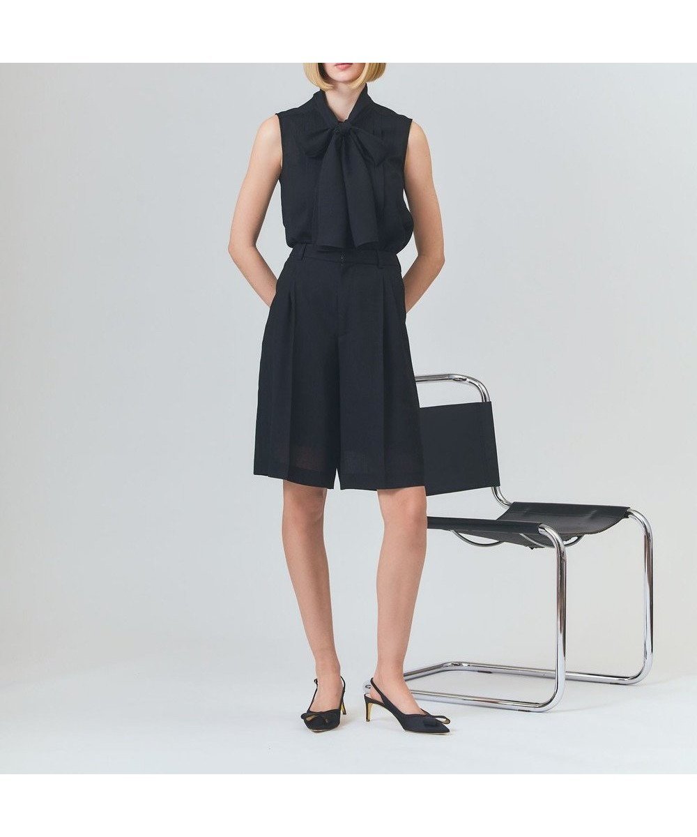 【グレース コンチネンタル/GRACE CONTINENTAL】のリネンライクシアーパンツ インテリア・キッズ・メンズ・レディースファッション・服の通販 founy(ファニー) 　ファッション　Fashion　レディースファッション　WOMEN　パンツ　Pants　シアー　Sheer　ショート　Short　ジャケット　Jacket　セットアップ　Set Up　センター　Center　バランス　Balance　リネン　Linen　A/W・秋冬　Aw・Autumn/Winter・Fw・Fall-Winter　S/S・春夏　Ss・Spring/Summer　夏　Summer　ブラック|ID: prp329100004475715 ipo3291000000031834554