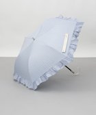 【アウロラ/AURORA】のJILL STUART(ジル スチュアート)ストライプフリル晴雨兼用パラソル(折りたたみ傘) サックス|ID: prp329100004475788 ipo3291000000032505743