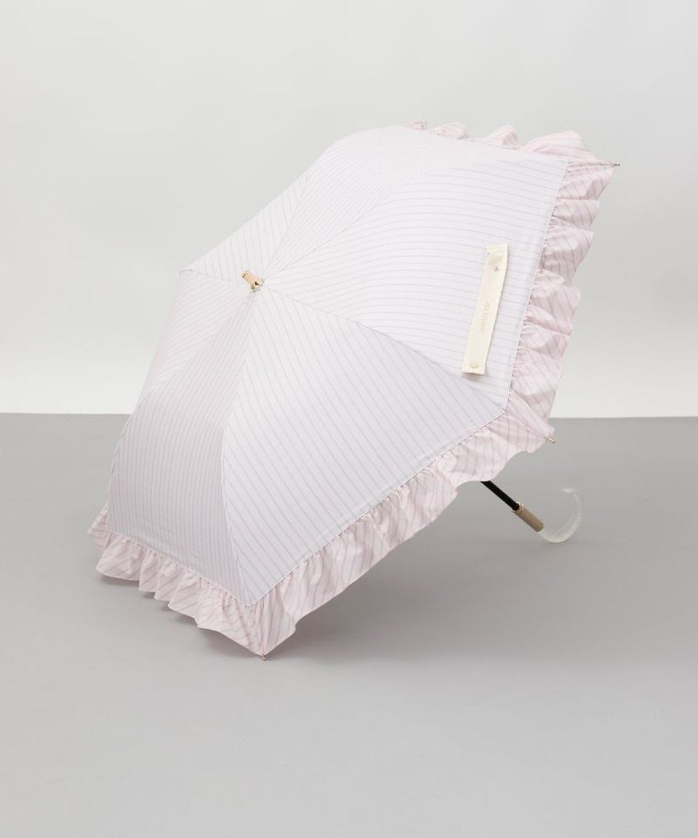【アウロラ/AURORA】のJILL STUART(ジル スチュアート)ストライプフリル晴雨兼用パラソル(折りたたみ傘) インテリア・キッズ・メンズ・レディースファッション・服の通販 founy(ファニー) 　ファッション　Fashion　レディースファッション　Ladies' Fashion Online　傘 / レイングッズ　Umbrellas/Rainwear　アンティーク　Antique　コンパクト　Compact　シルバー　Silver　シンプル　Simple　ジュエリー　Jewelry　ストライプ　Stripe　スペシャル　Special　フラット　Flat　フリル　Frills　傘　Umbrella　再入荷　Restock/Back In Stock/Re Arrival　ピンク|ID: prp329100004475788 ipo3291000000032505744