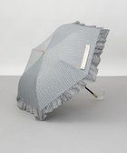 【アウロラ/AURORA】のJILL STUART(ジル スチュアート)ストライプフリル晴雨兼用パラソル(折りたたみ傘) チャコールグレー|ID: prp329100004475788 ipo3291000000032505749