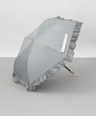 【アウロラ/AURORA】のJILL STUART(ジル スチュアート)ストライプフリル晴雨兼用パラソル(折りたたみ傘) チャコールグレー|ID: prp329100004475788 ipo3291000000033513777