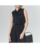 【グレース コンチネンタル/GRACE CONTINENTAL】のリネンライクボウタイノースリーブ ブラック|ID: prp329100004475810 ipo3291000000031834255