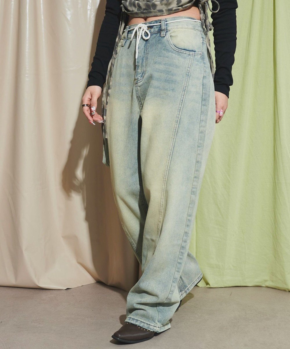 【ウィゴー/WEGO】のウォッシュストリングデニム 人気、トレンドファッション・服の通販 founy(ファニー) 　ファッション　Fashion　レディースファッション　WOMEN　パンツ　Pants　デニムパンツ　Denim Pants　デニム　Denim　夏　Summer　春　Spring　S/S・春夏　Ss・Spring/Summer　 other-1|ID: prp329100004475841 ipo3291000000032265245