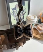 【ウィゴー/WEGO】のレオパードPUリボンファーキーホルダー ブラウン|ID: prp329100004475851 ipo3291000000032265274