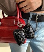 【ウィゴー/WEGO】のレオパードPUリボンファーキーホルダー グレー|ID: prp329100004475851 ipo3291000000032265276
