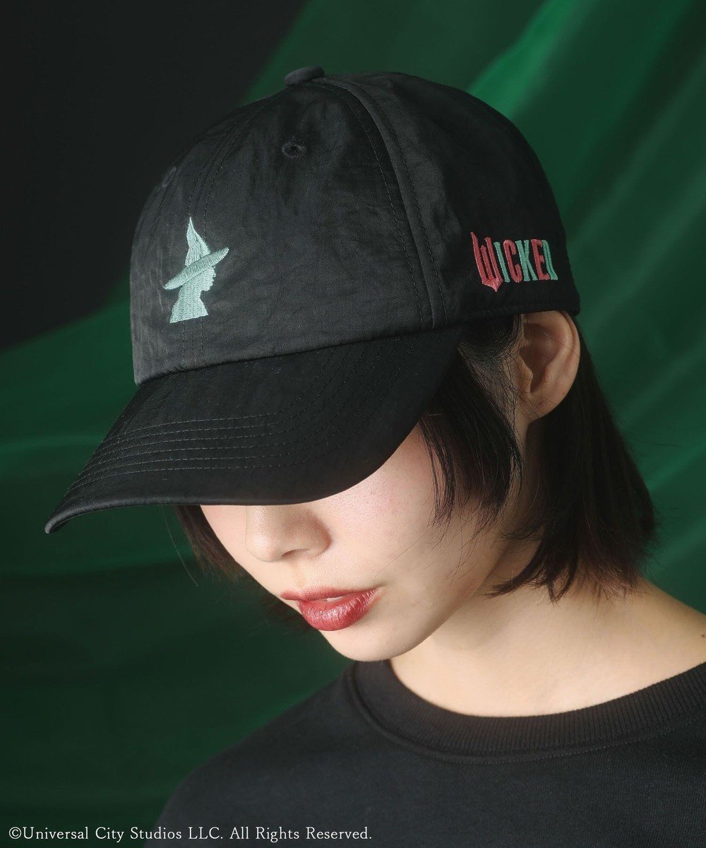 【グリーンパークス/Green Parks】のWICKED アイコン刺繍キャップ インテリア・キッズ・メンズ・レディースファッション・服の通販 founy(ファニー) 　ファッション　Fashion　レディースファッション　WOMEN　帽子　Hats　キャップ　Cap　キャラクター　Character　モチーフ　Motif　ロング　Long　帽子　Hat　Black|ID: prp329100004476241 ipo3291000000031991344