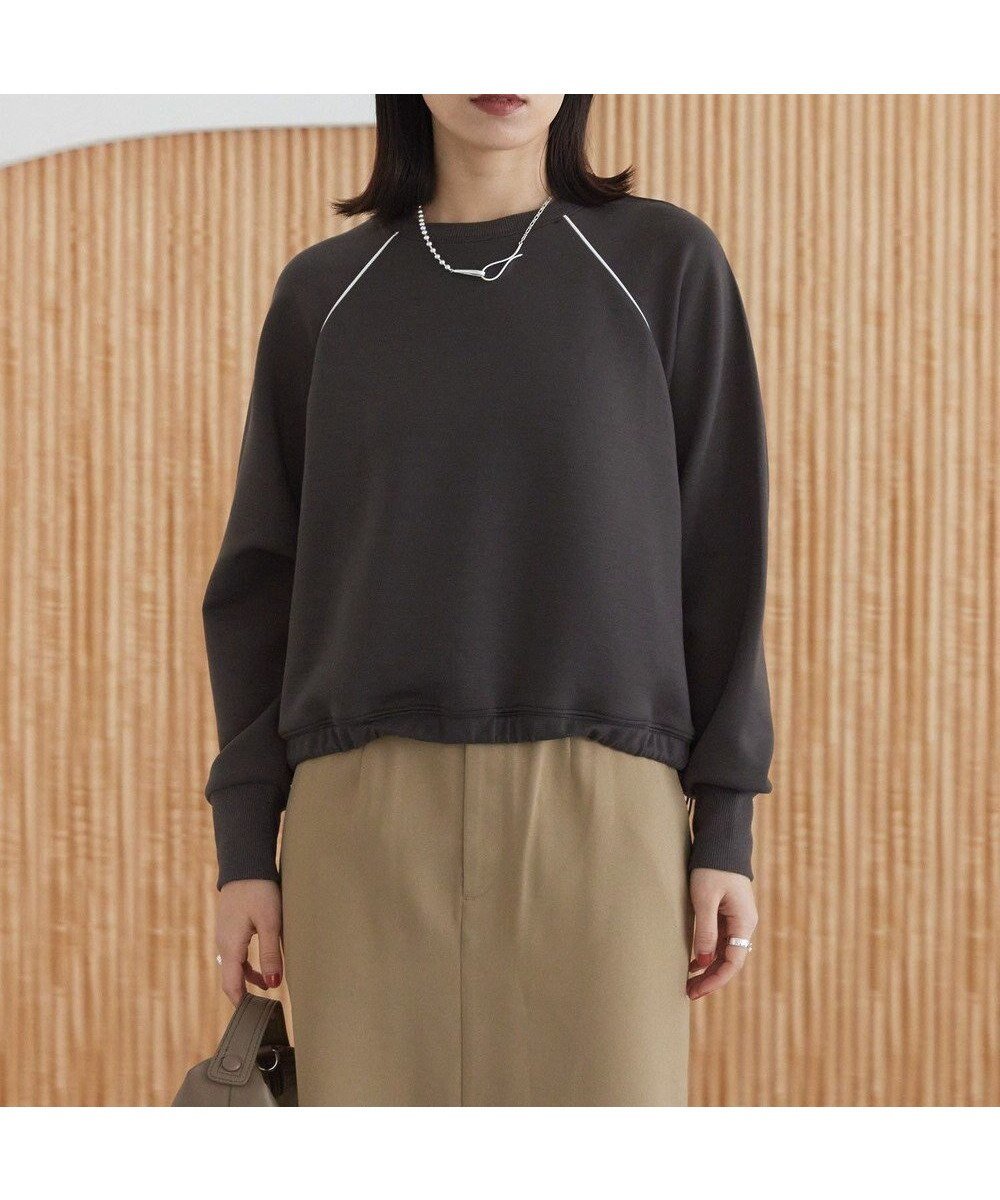 【アメリカンホリック/AMERICAN HOLIC】のスポーツMIXプルオーバー インテリア・キッズ・メンズ・レディースファッション・服の通販 founy(ファニー) 　ファッション　Fashion　レディースファッション　Ladies' Fashion Online　トップス・カットソー　Tops/Tshirt　パーカ　Sweats　プルオーバー　Pullover　スウェット　Sweat　スポーツウェア　Sportswear　スポーツ トップス　Sports Tops　スウェット　Sweat　スポーツ　Sports　スポーティ　Sporty　トレンド　Trend　ドローコード　Draw Cord　フェミニン　Feminine　ボトム　Bottom　ワイド　Wide　夏　Summer　春　Spring　S/S・春夏　Ss・Spring/Summer　Charcoal Gray|ID: prp329100004476277 ipo3291000000032680984