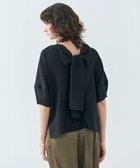 【ベイジ,/BEIGE,】の【洗える】LIATRIS / バックリボンハーフスリーブブラウス Black|ID: prp329100004476398 ipo3291000000031557837