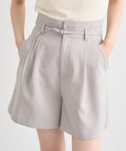 【アースミュージックアンドエコロジー/earth music&ecology】のウエストベルト付きショートパンツ Light Gray|ID: prp329100004476521 ipo3291000000031930220