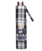 【ムーンバット/MOONBAT】の【軽量】POLO RALPH LAUREN 晴雨兼用日傘 折りたたみ傘 チェック/遮光 遮熱 UV 簡単開閉 ブラック|ID: prp329100004477258 ipo3291000000031975958