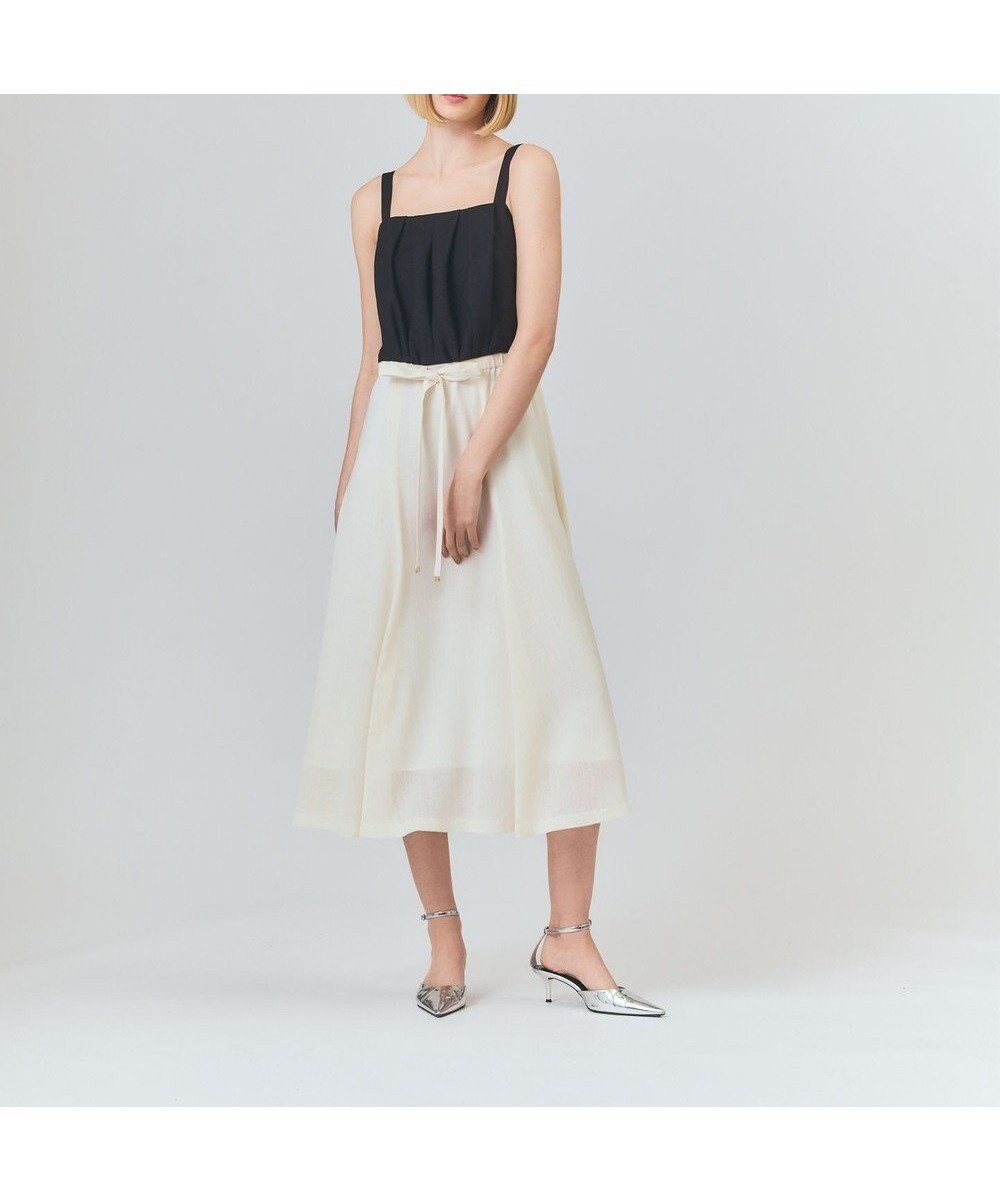 【グレース コンチネンタル/GRACE CONTINENTAL】のリネンライクバイカラーワンピース 人気、トレンドファッション・服の通販 founy(ファニー) 　ファッション　Fashion　レディースファッション　WOMEN　ワンピース　Dress　春　Spring　シアー　Sheer　ジャケット　Jacket　セットアップ　Set Up　フレア　Flare　リネン　Linen　S/S・春夏　Ss・Spring/Summer　夏　Summer　エレガント 上品　Elegant　 other-1|ID: prp329100004477260 ipo3291000000031834238