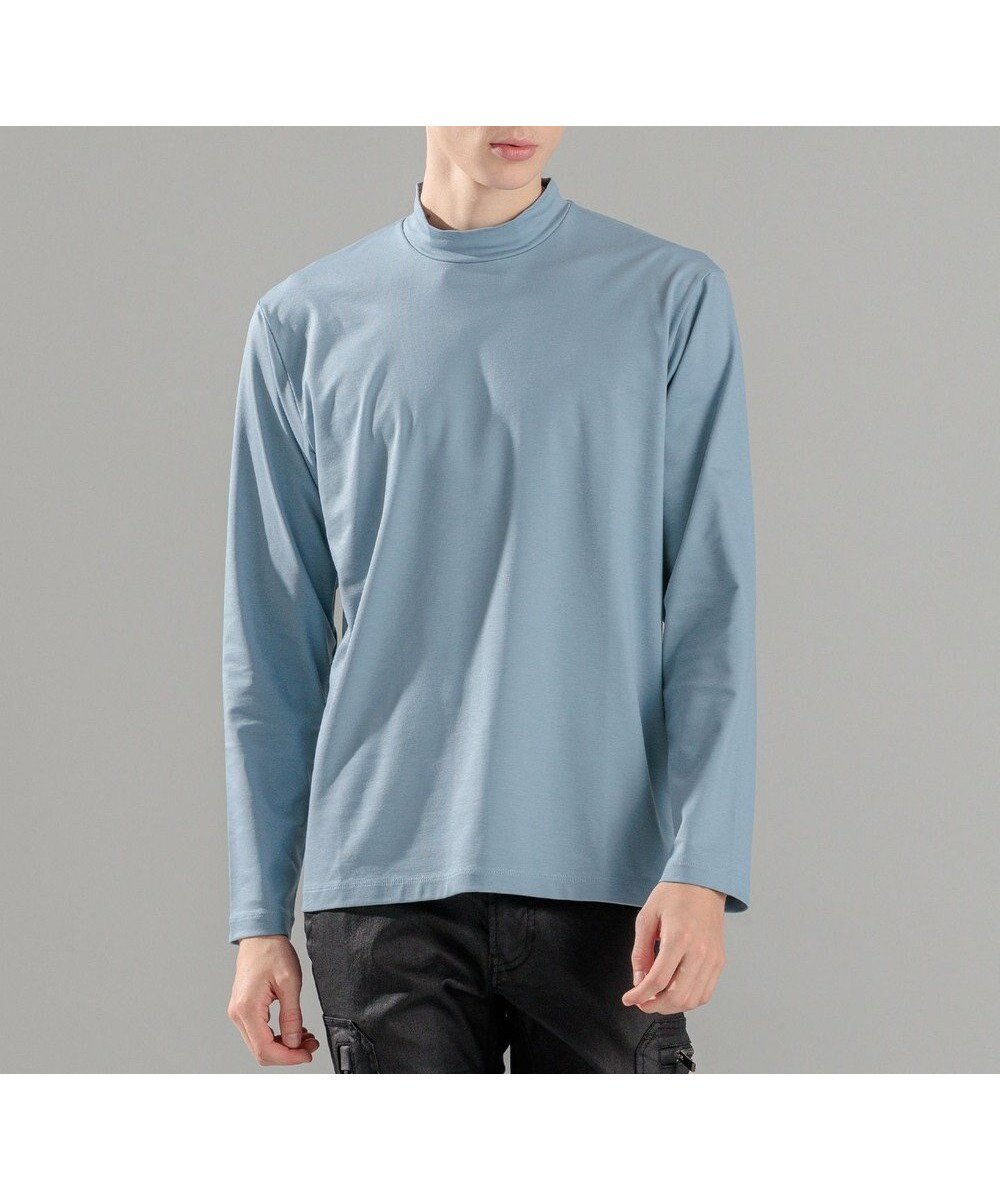 【ジョゼフ オム/JOSEPH HOMME / MEN】のコンパクトストレッチジャージー モックネックカットソー インテリア・キッズ・メンズ・レディースファッション・服の通販 founy(ファニー) 　ファッション　Fashion　メンズファッション　MEN　トップス・カットソー　Tops/Tshirt/Men　シャツ　Shirts　カットソー　Cut And Sew　シンプル　Simple　ジャージー　Jersey　ストレッチ　Stretch　ベーシック　Basic　レギュラー　Regular　エレガント 上品　Elegant　夏　Summer　春　Spring　S/S・春夏　Ss・Spring/Summer　スカイブルー系|ID: prp329100004477287 ipo3291000000031562592