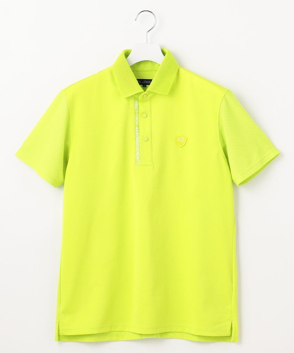 【23区 ゴルフ/23区GOLF / MEN】の【MEN】【吸水速乾/UVケア】ストレッチ性抜群のハニカムメッシュコンビポロシャツ メッシュ素材で快適 インテリア・キッズ・メンズ・レディースファッション・服の通販 founy(ファニー) 　ファッション　Fashion　メンズファッション　MEN　トップス・カットソー　Tops/Tshirt/Men　シャツ　Shirts　ポロシャツ　Polo Shirts　春　Spring　コンパクト　Compact　吸水　Water Absorption　スタイリッシュ　Stylish　ストレッチ　Stretch　スリム　Slim　なめらか　Smooth　パターン　Pattern　ポロシャツ　Polo Shirt　メッシュ　Mesh　S/S・春夏　Ss・Spring/Summer　夏　Summer　エレガント 上品　Elegant　ゴルフ　Golf　黄緑系|ID: prp329100004477293 ipo3291000000032062479