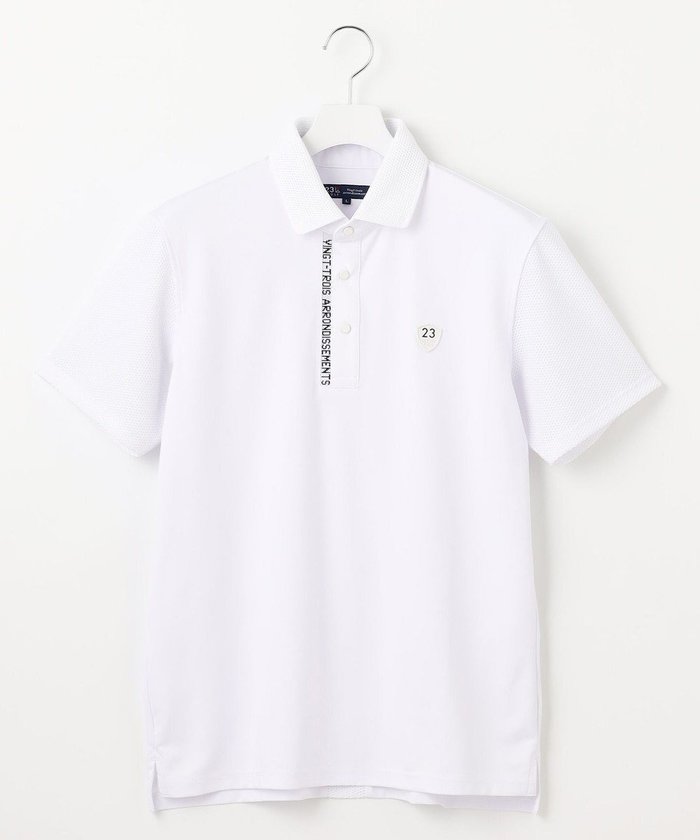 【23区 ゴルフ/23区GOLF / MEN】の【MEN】【吸水速乾/UVケア】ストレッチ性抜群のハニカムメッシュコンビポロシャツ メッシュ素材で快適 インテリア・キッズ・メンズ・レディースファッション・服の通販 founy(ファニー) https://founy.com/ ファッション Fashion メンズファッション Fashion for Men トップス・カットソー Cut & Sew Tops メンズシャツ Shirts ポロシャツ / きれいめカジュアルスタイル Polo Shirts 春 Spring コンパクト Compact, Small Size 吸水 Absorbent, Quick-Dry スタイリッシュ Stylish, Fashionable ストレッチ Stretch, Stretchy Fabric スリム Slim, Slim Fit なめらか Smooth, Silky Texture パターン Pattern, Design Print ポロシャツ Polo Shirt, Collared Tee メッシュ Mesh, Net Fabric S/S・春夏 SS, Spring/Summer, Warm Season 夏 Summer エレガント 上品 Elegant ゴルフ Golf |ID: prp329100004477293 ipo3291000000033048993